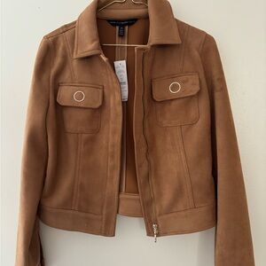White House Black Market Brown Utility Jacket